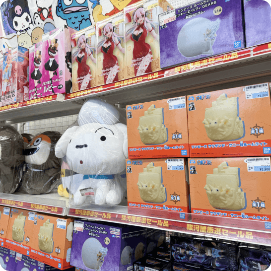 Anime merchandise display in Nippombashi